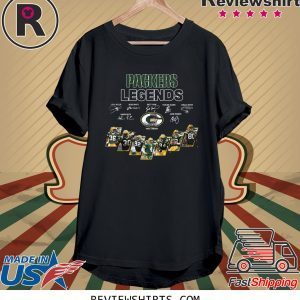 GREEN BAY PACKERS LEGENDS PLAYERS SIGNATURES T-SHIRT