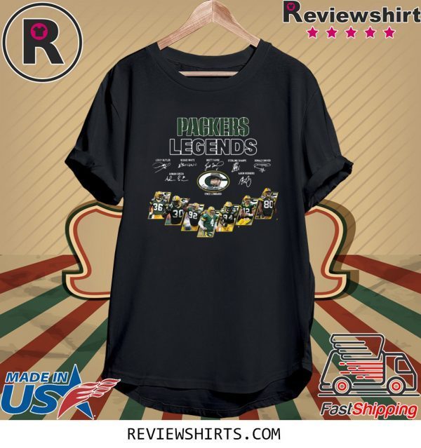 GREEN BAY PACKERS LEGENDS PLAYERS SIGNATURES T-SHIRT