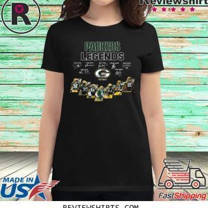 GREEN BAY PACKERS LEGENDS PLAYERS SIGNATURES T-SHIRT