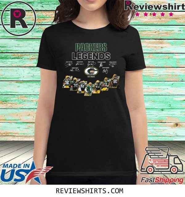 GREEN BAY PACKERS LEGENDS PLAYERS SIGNATURES T-SHIRT