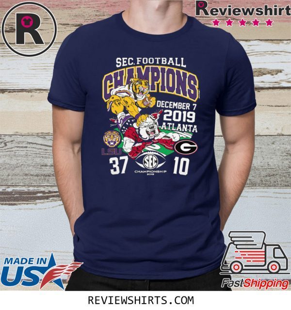 LSU Tigers 2019 SEC Football Champions Score Shirt