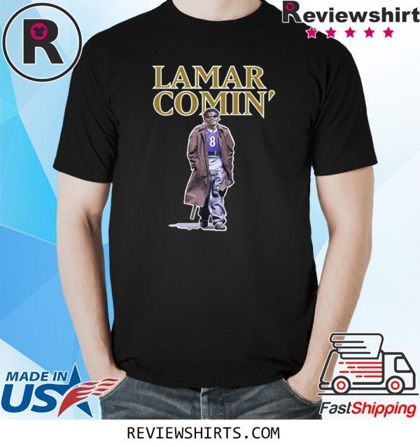 Lamar Comin T-Shirt Lamar Jackson Baltimore Ravens