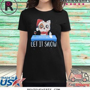 Let It Snow Santa Cocaine Cat Kitten T-Shirt