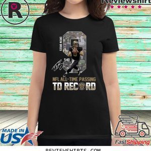 New Orleans Saints 09 Drew Brees NFL All Time Passing TD Record T-Shirt