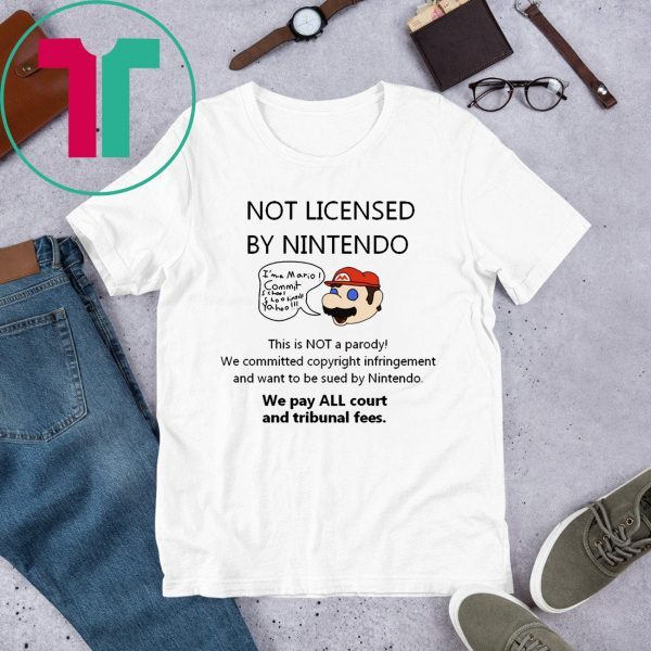 Not Licensed By Nintendo Mario T-Shirt