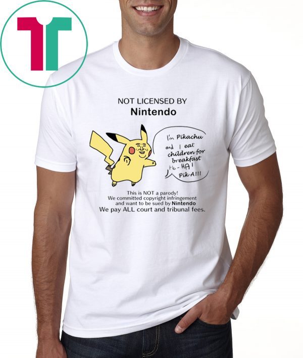 Not Licensed By Nitendo Pikachu T-Shirt