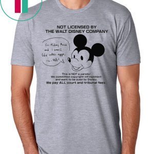 Not Licensed By The Walt Disney Company Mickey Mouse Shirt