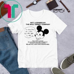 Not Licensed By The Walt Disney Company Mickey Mouse Shirt