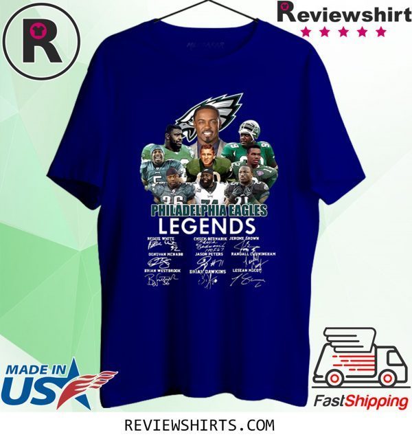 PHILADELPHIA EAGLES LEGENDS PLAYERS SIGNATURES T-SHIRT