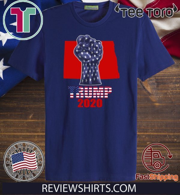 North Dakota 4 President Donald Trump 2020 Election Flag US Tee Shirt