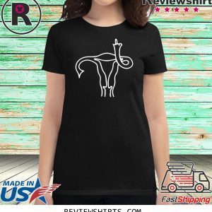 Pro Choice Middle Finger Uterus Tee Shirt