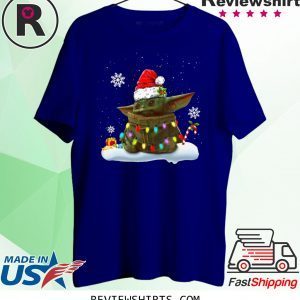 Santa Baby Yoda light christmas xmas t-shirt