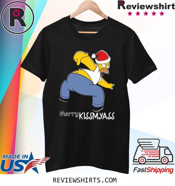 Santa Simpsons Merry Kissmyass Christmas Shirt