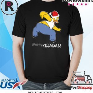 Santa Simpsons Merry Kissmyass Christmas Shirt