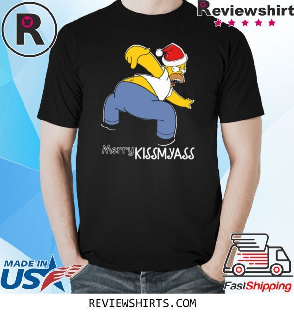 Santa Simpsons Merry Kissmyass Christmas Shirt