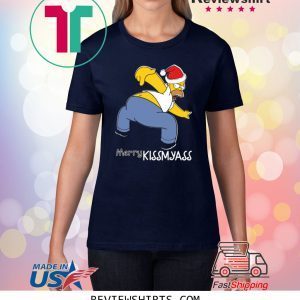 Santa Simpsons Merry Kissmyass Christmas Shirt