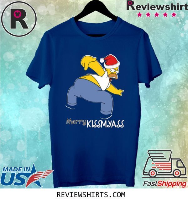 Santa Simpsons Merry Kissmyass Christmas Shirt