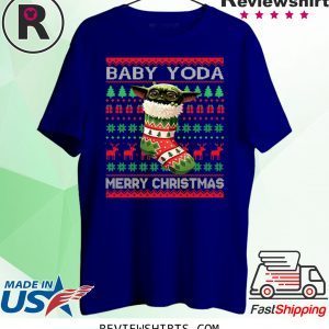 Socks Baby Yoda Merry Christmas Ugly Christmas Xmas T-Shirt