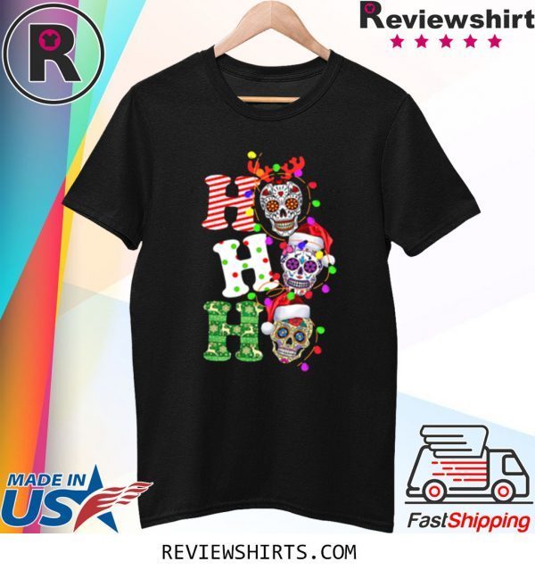 Sugar Skull Ho Ho Ho Christmas Shirt