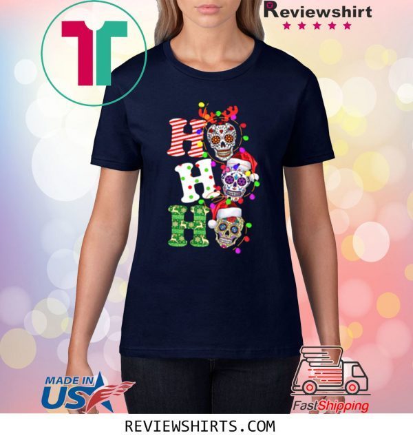 Sugar Skull Ho Ho Ho Christmas Shirt