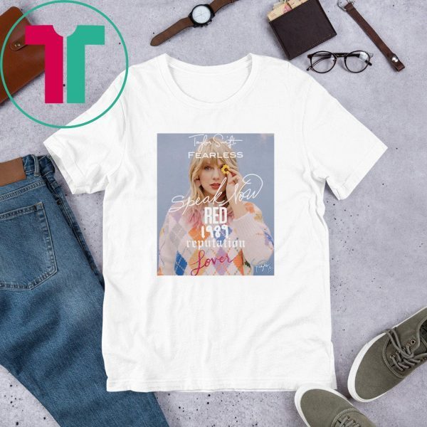 Taylor Swift fearless speak now Red 1989 reputation lover t-shirt