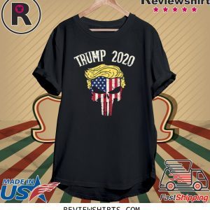 Trump 2020 Skull US Flag T-Shirt
