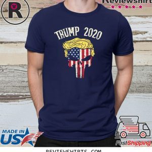 Trump 2020 Skull US Flag T-Shirt
