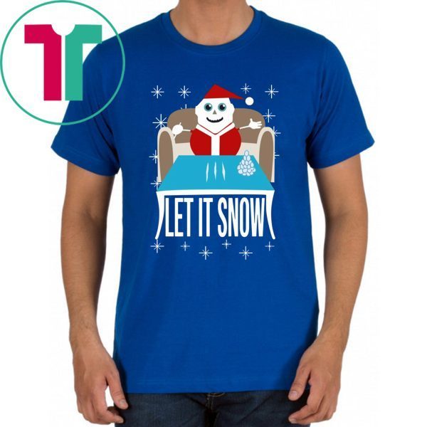 Walmart Let It Snow Santa Cocaine Shirt