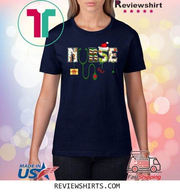 Womens Nurse Christmas T-Shirt