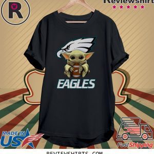 Baby Yoda Hug Eagles T-Shirt