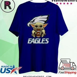 Baby Yoda Hug Eagles T-Shirt