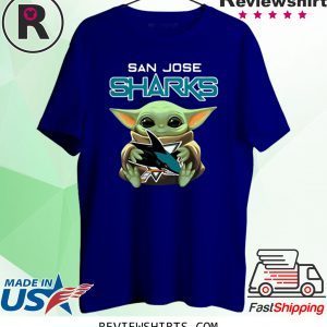 Baby Yoda Hug San Jose Sharks T-Shirt