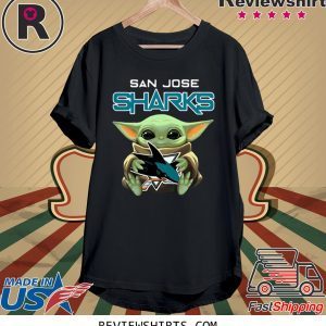 Baby Yoda Hug San Jose Sharks T-Shirt