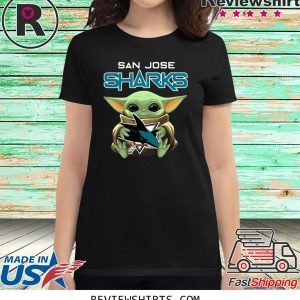 Baby Yoda Hug San Jose Sharks T-Shirt