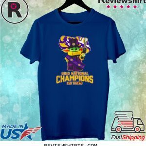 Baby Yoda LSU Tigers 2019 national champions LSU Tigers t-shirt