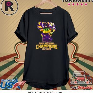 Baby Yoda LSU Tigers 2019 national champions LSU Tigers t-shirt