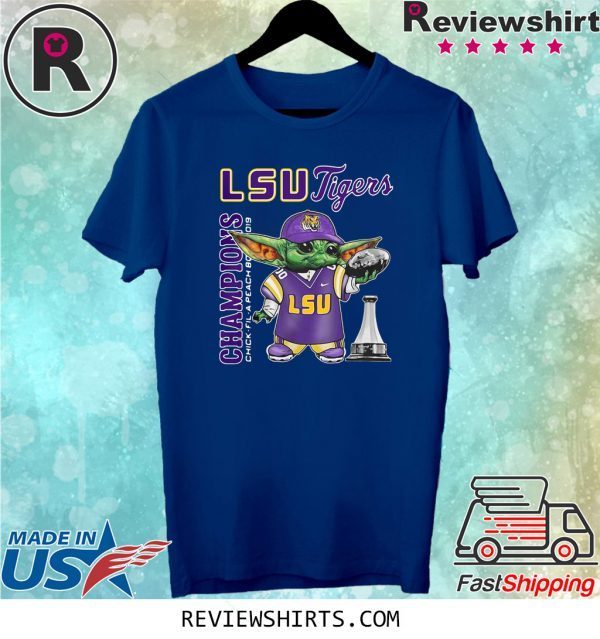 Baby Yoda LSU Tigers Champions Cup Shirt