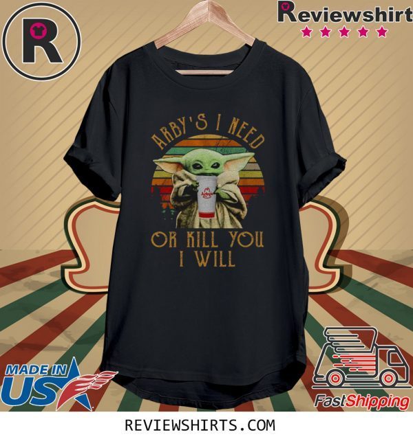 Baby Yoda coffee I need or kill you I will vintage t-shirt