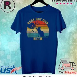 Best Cat Dad Ever Paw Fist Bump Shirt