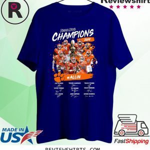 FIESTA BOWL CHAMPIONS CLEMSON TIGERS SIGNATURE T-SHIRT