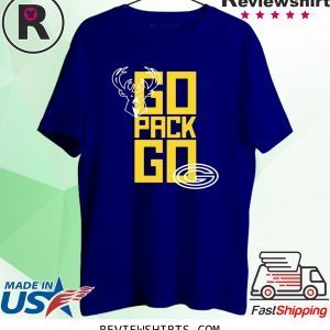 Go Pack Go Tee Shirt Milwaukee Bucks And Green Bay Packers