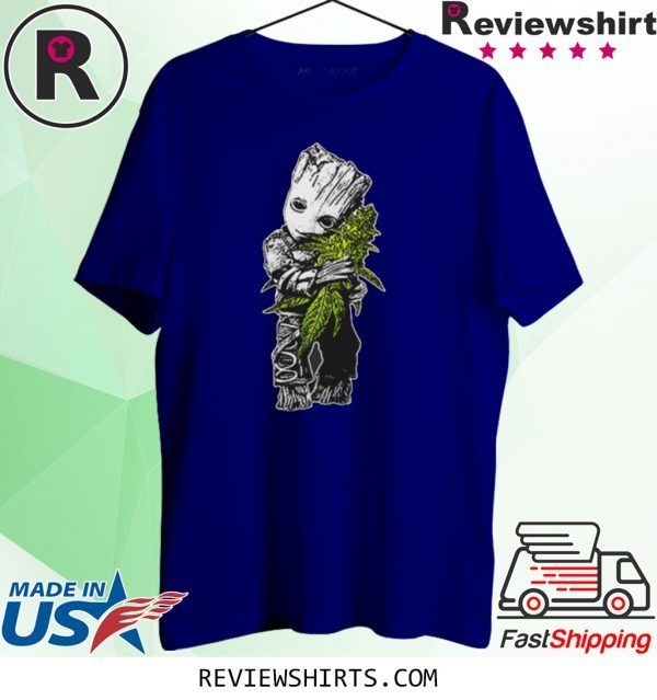 Groot hugging weed t-shirt