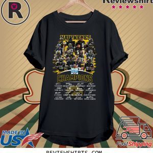 Iowa Hawkeyes Players Champions Signature T-Shirt