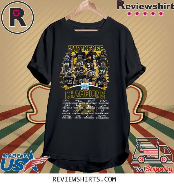 Iowa Hawkeyes Players Champions Signature T-Shirt