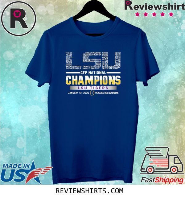 LSU CFP NATIONAL CHAMPIONS TIGERS 2020 T-SHIRT