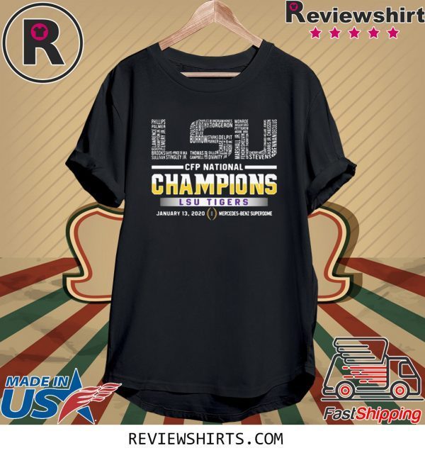 LSU CFP NATIONAL CHAMPIONS TIGERS 2020 T-SHIRT