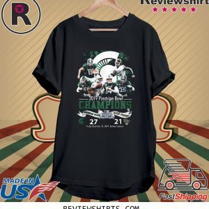 MICHIGAN STATE 2019 PINSTRIPE BOWL CHAMPIONS LOGO T-SHIRT