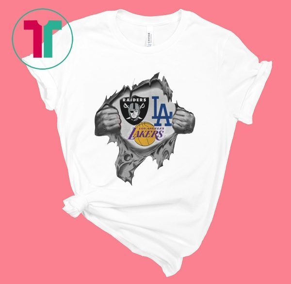 Oakland Raiders Vs Los Angeles Lakers Inside Tee Shirt