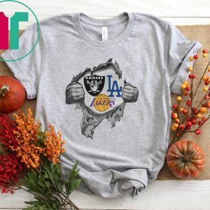 Oakland Raiders Vs Los Angeles Lakers Inside Tee Shirt