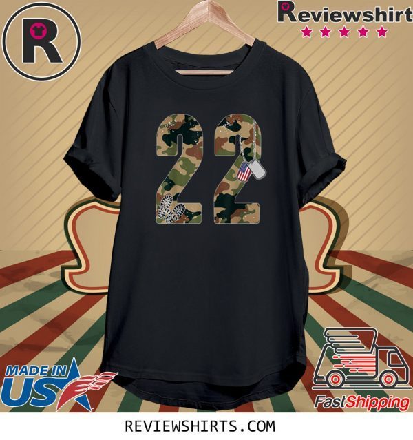 22 Too Many PTSD Awareness Veterans Tee Shirt